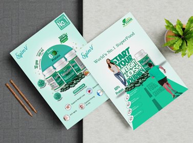 Green-themed brochure or flyer design