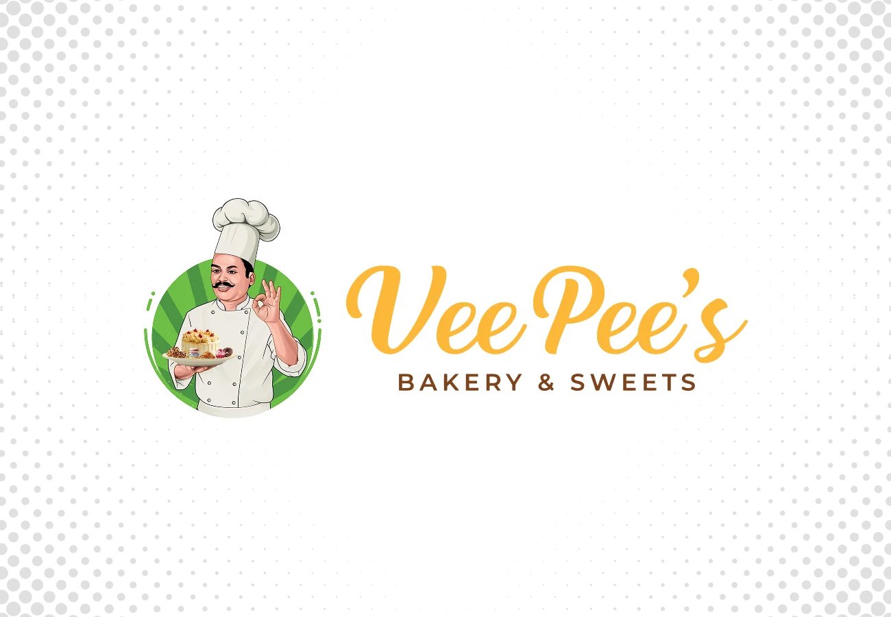 Bakery and sweets brand logo with leaf and natural theme”